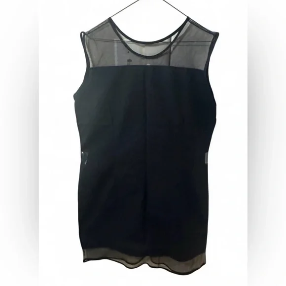 ARTISAN Multi-Color Floral Embroidered Mexican Dress Black Mesh Boho Tunic - Picture 2 of 4